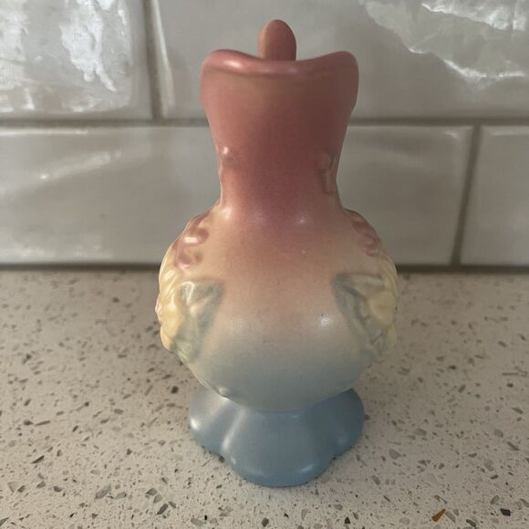 Vintage Hull Pottery  Miniature Ewer Pitcher 5 Inches Magnolia Yellow Pink Blue - Picture 2 of 7